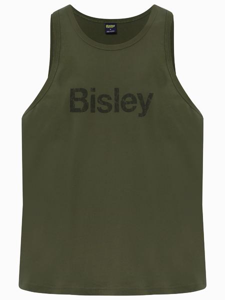 Bisley Mens Cotton Logo Singlet - BKS063