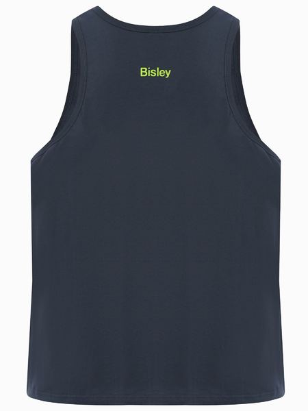 Bisley Mens Cotton Logo Singlet - BKS063