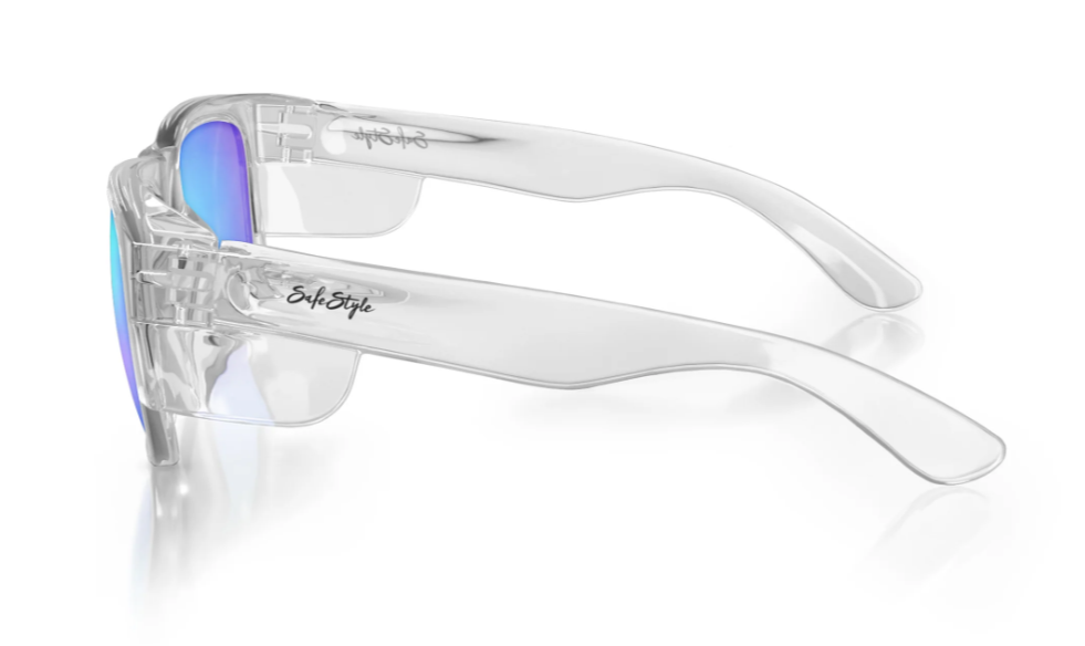 SafeStyle Fusions Clear Frame/Mirror Blue Polarised UV400