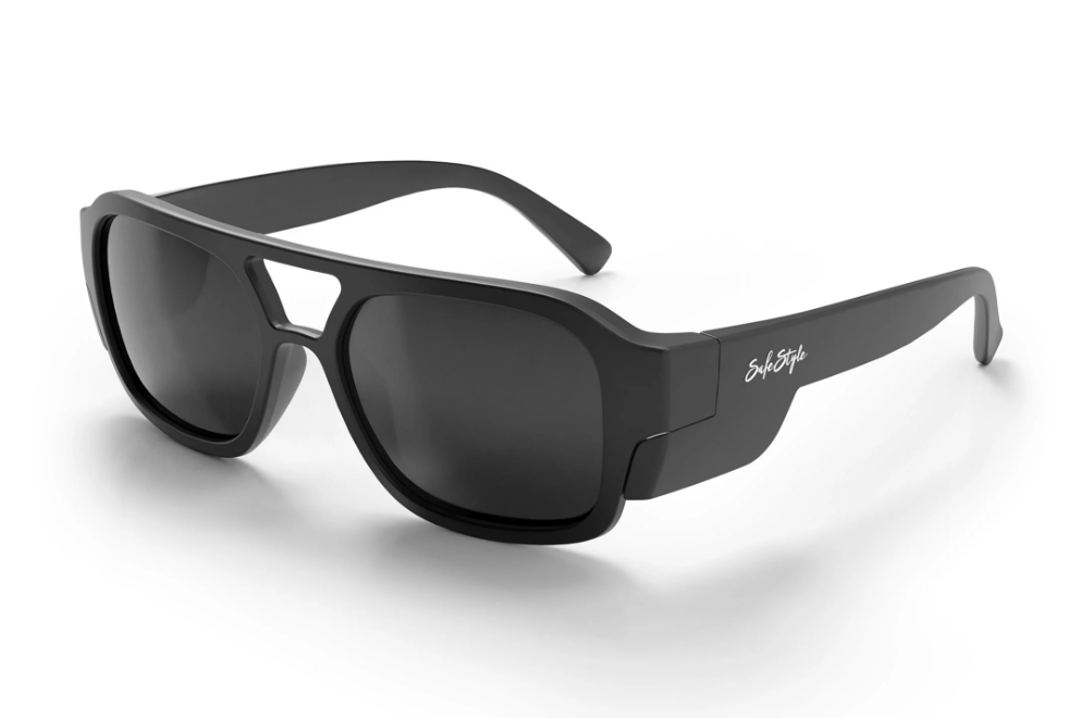 SafeStyle Skylines Matte Black Frame Grey Polarised Lens