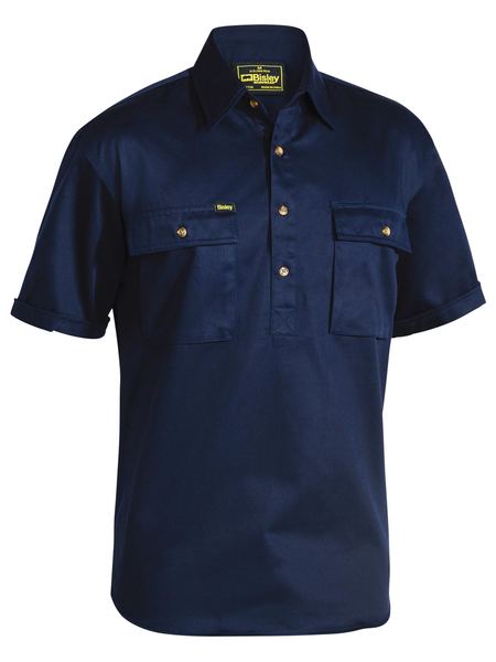 Bisley Closed Front Cotton Drill S/S Shirt - BSC1433