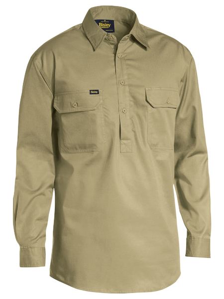 Bisley Closed Front Lightweight L/S Shirt - BSC6820