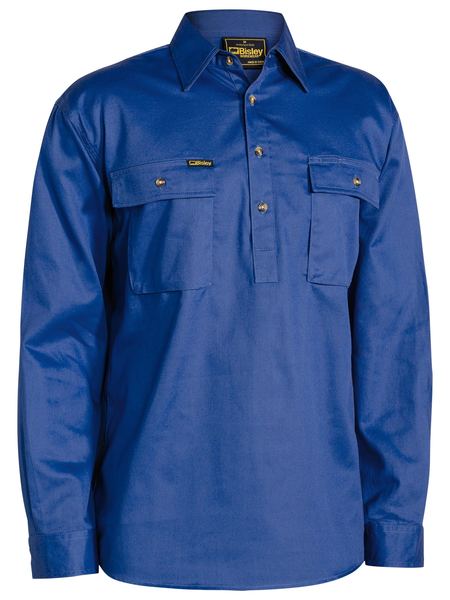 Bisley Closed Front Cotton Drill L/S Shirt - BSC6433