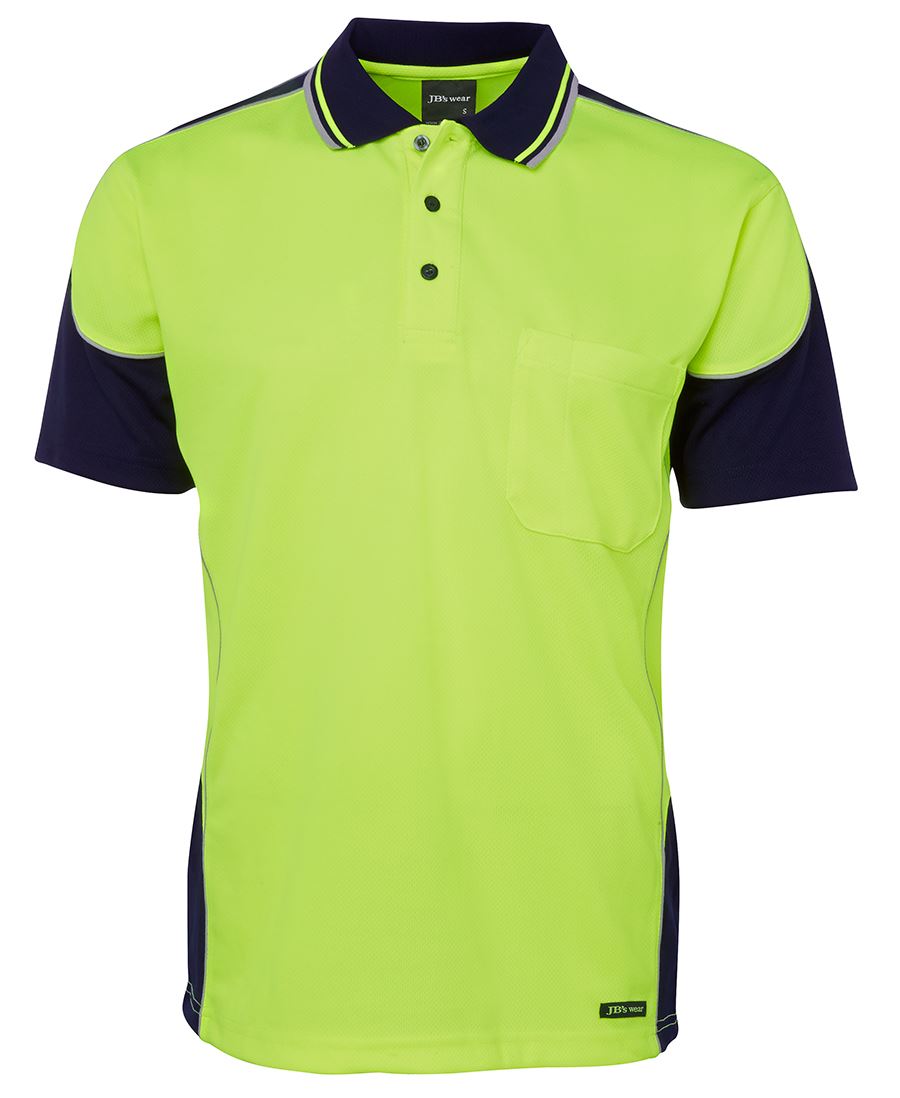 JBs HiVis Contrast Piping Polo - 6HCP4