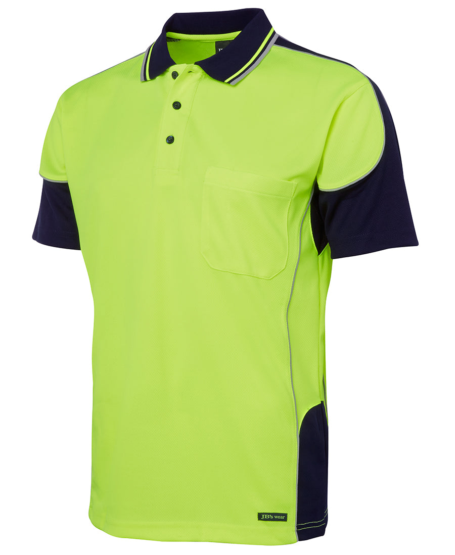 JBs HiVis Contrast Piping Polo - 6HCP4