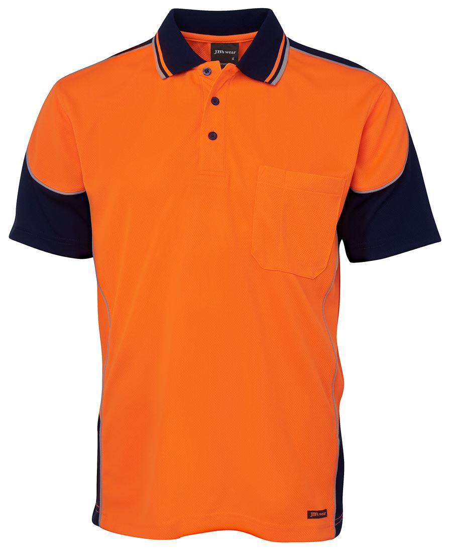 JBs HiVis Contrast Piping Polo - 6HCP4