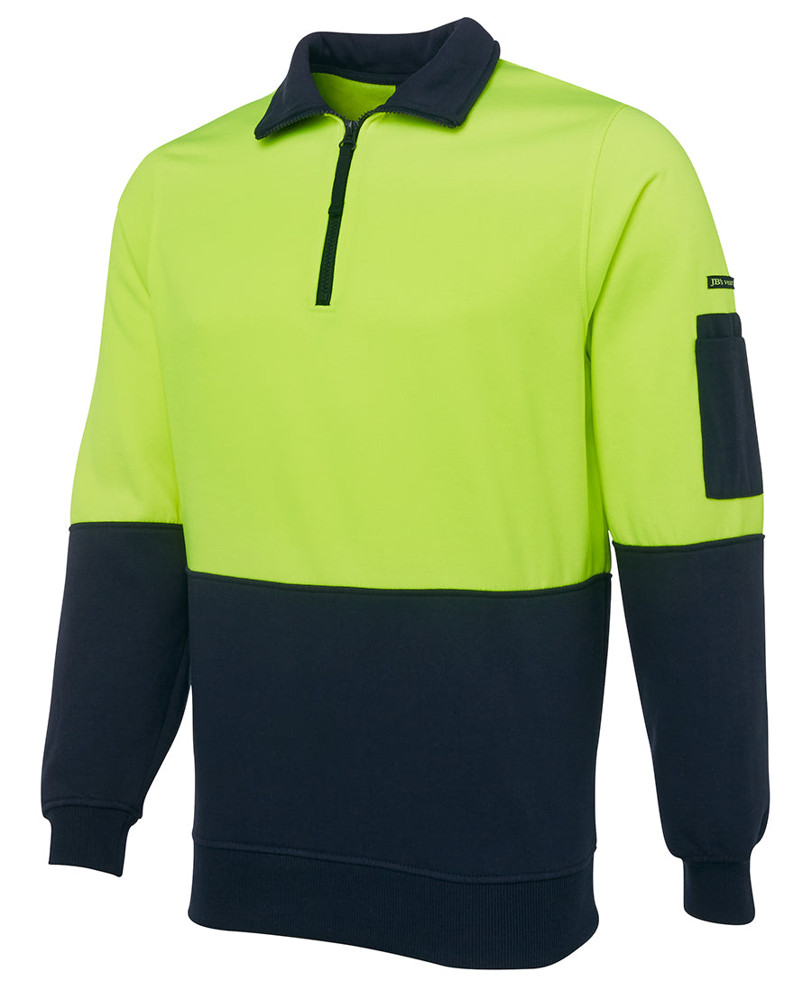 JBs HiVis Half Zip Fleecy Jumper - 6HVFH