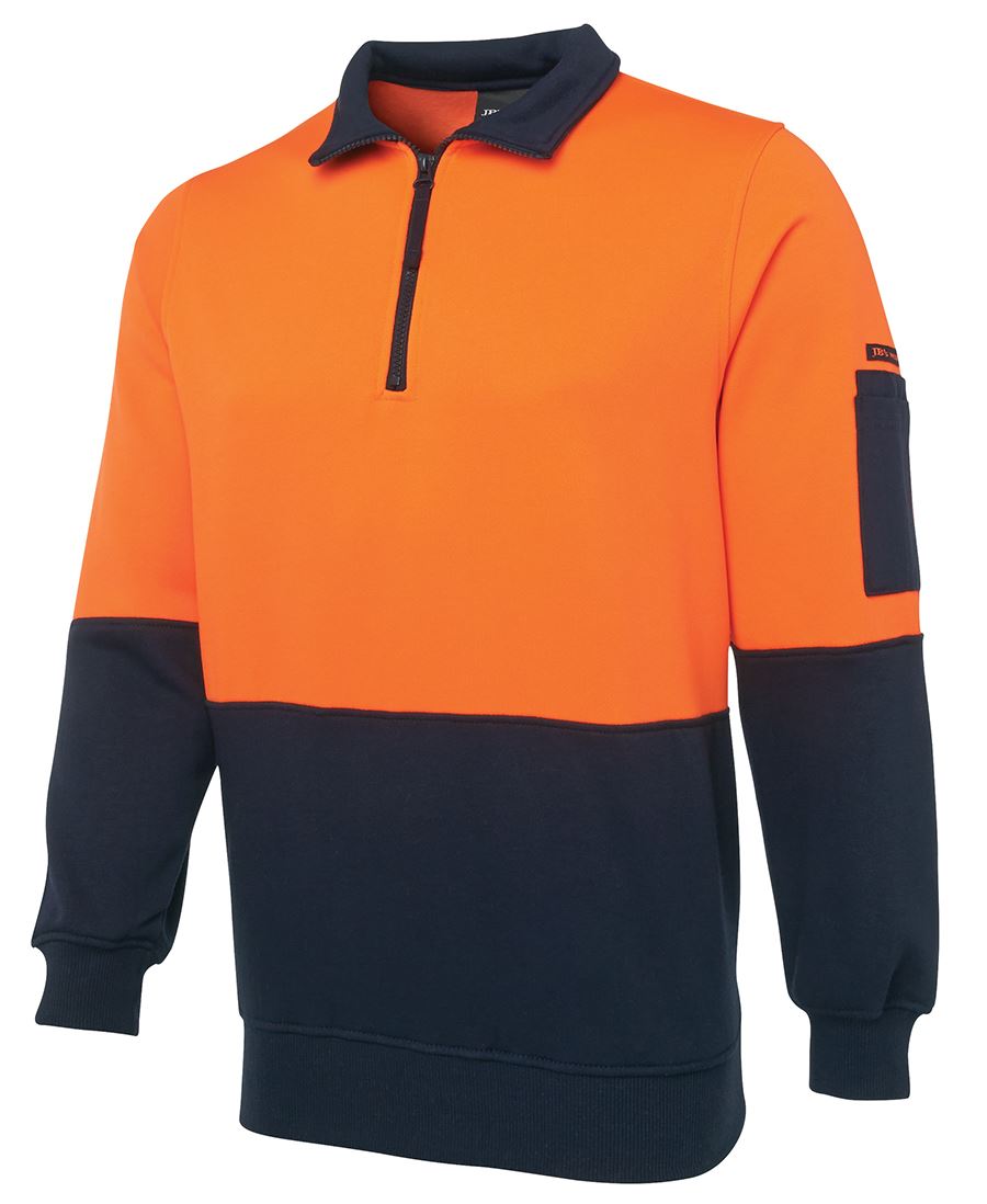 JBs HiVis Half Zip Fleecy Jumper - 6HVFH
