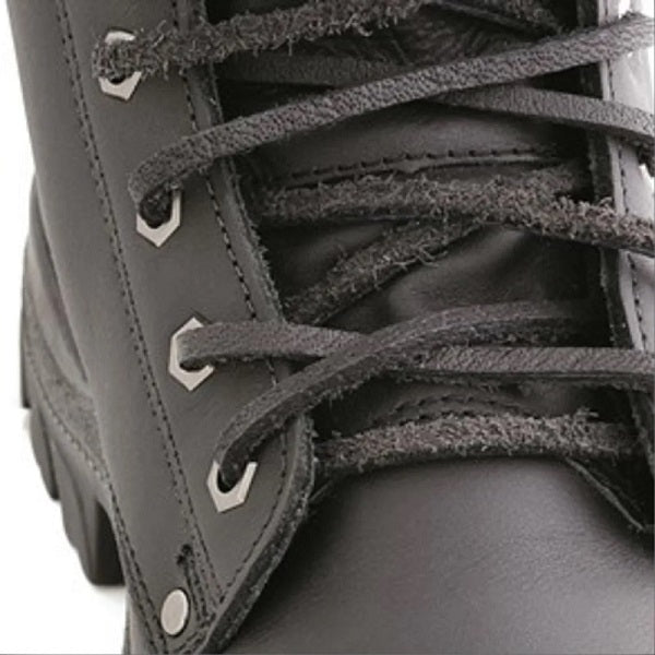 Steel Blue 150cm Leather Laces - A-000057