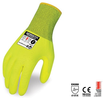 WORX111 ECO BiPOLYMER HIVIS GLOVE