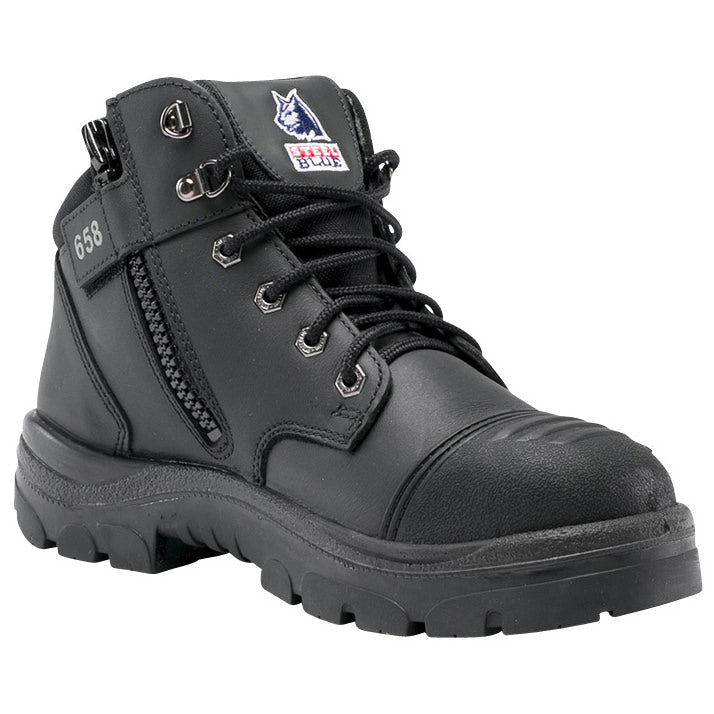 Steel Blue Parkes Zip/Lace Safety Boot + Scuff - 312658