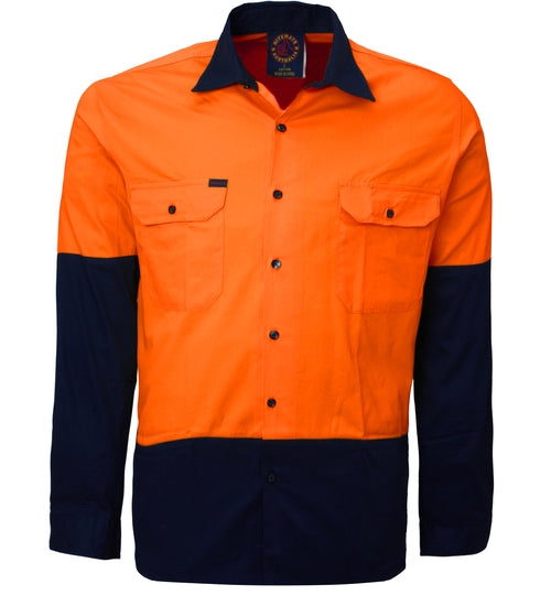 Ritemate HiVis Cotton Drill L/S Shirt - RM1050