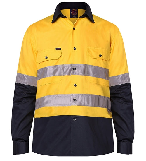 Ritemate HiVis Cotton Drill L/S Taped Shirt - RM1050R