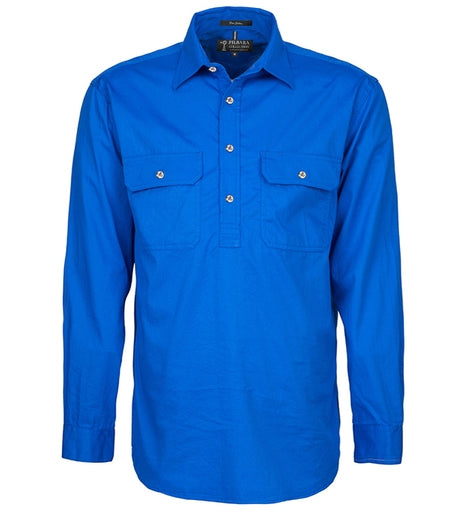 Pilbara Mens Cotton C/Front L/S Shirt - RM200CF