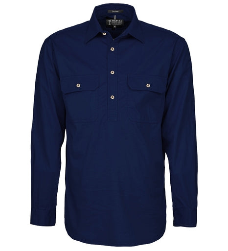 Pilbara Mens Cotton C/Front L/S Shirt - RM200CF