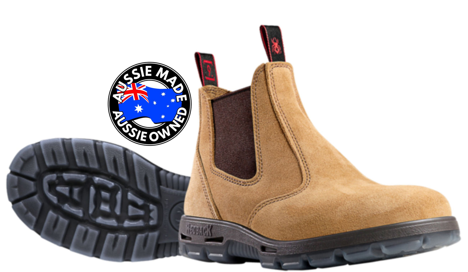 Redback Bobcat Elastic Sided Banana Suede Safety Boot - USBBA