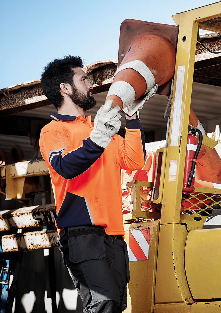 SYZMIK HiVis Squad L/S Polo - ZH238